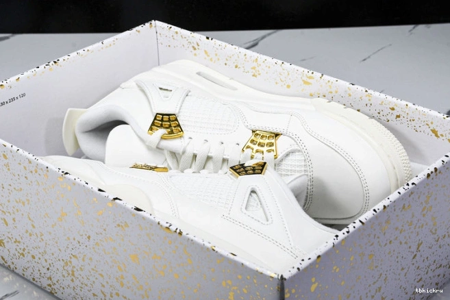 Rep TBkick AQ9129-170 Jordan Gold 4 Metallic Retro 0801